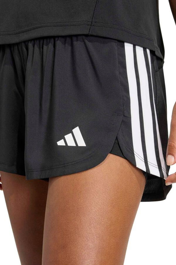 Adidas Short deportivo malla 3 bandas Pacer negro