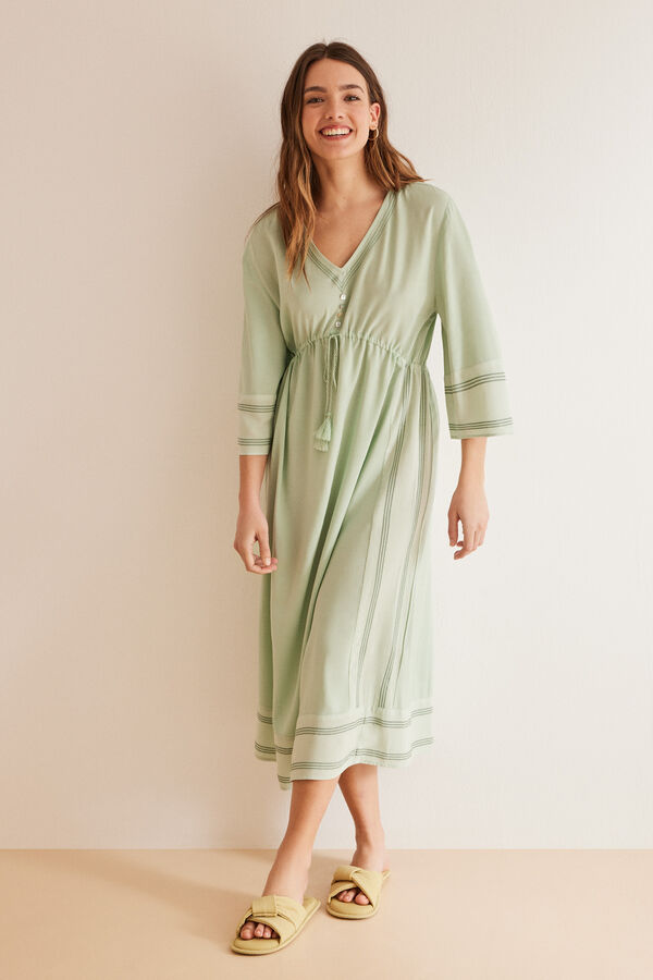 Womensecret Robe tunique longue verte vert
