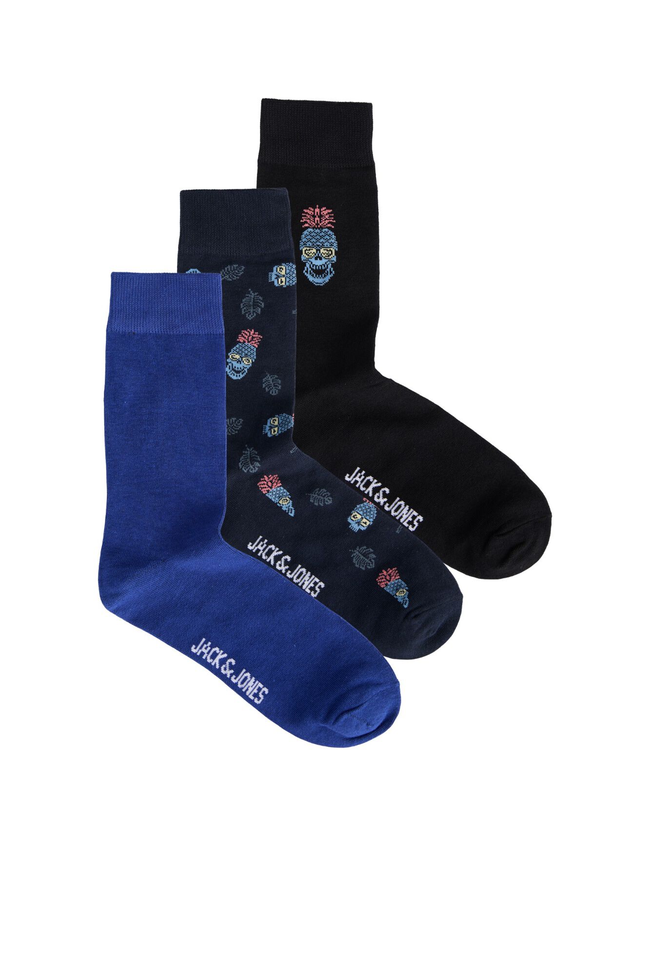 Jack & Jones Meias de algod&atilde;o com caveiras