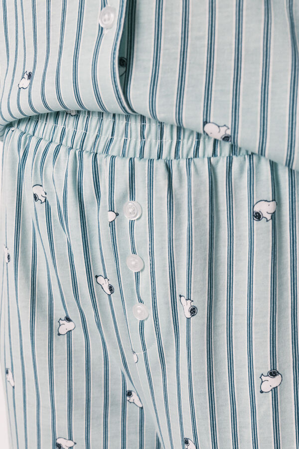 Women'secret Green cotton classic pyjamas Snoopy green