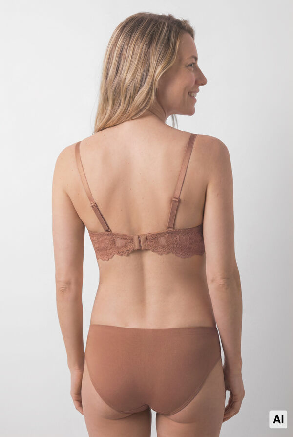 Women'secret Brown padded triangle maternity bra CHARMING nude
