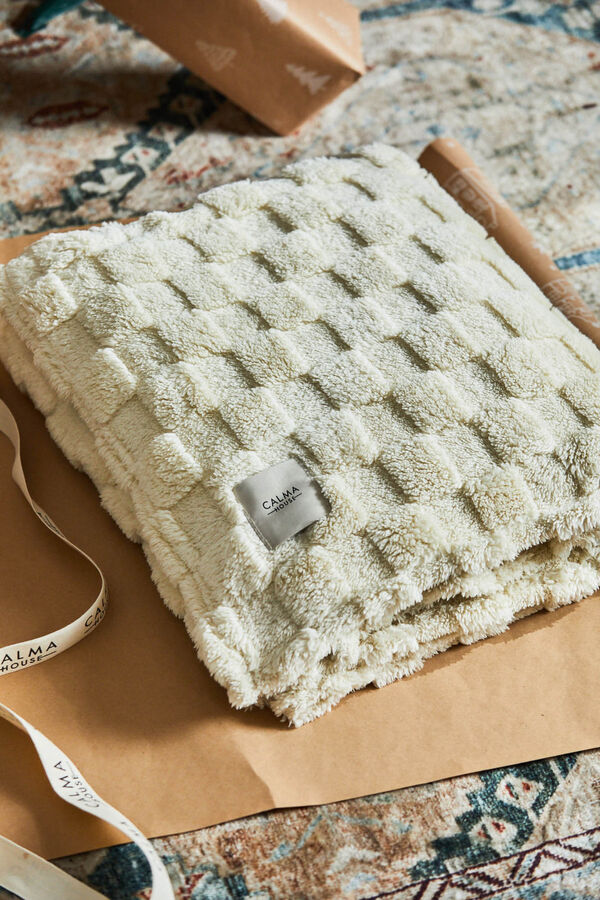 Calma House Checkered plaid in ecru tones Damero printed