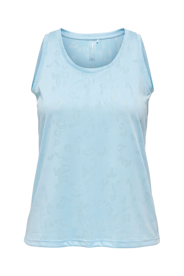 Only Play Camiseta mesh tirante turquesa