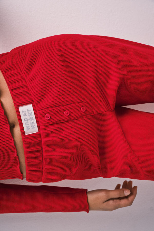 HI&BYE Red long pyjamas with buttons red