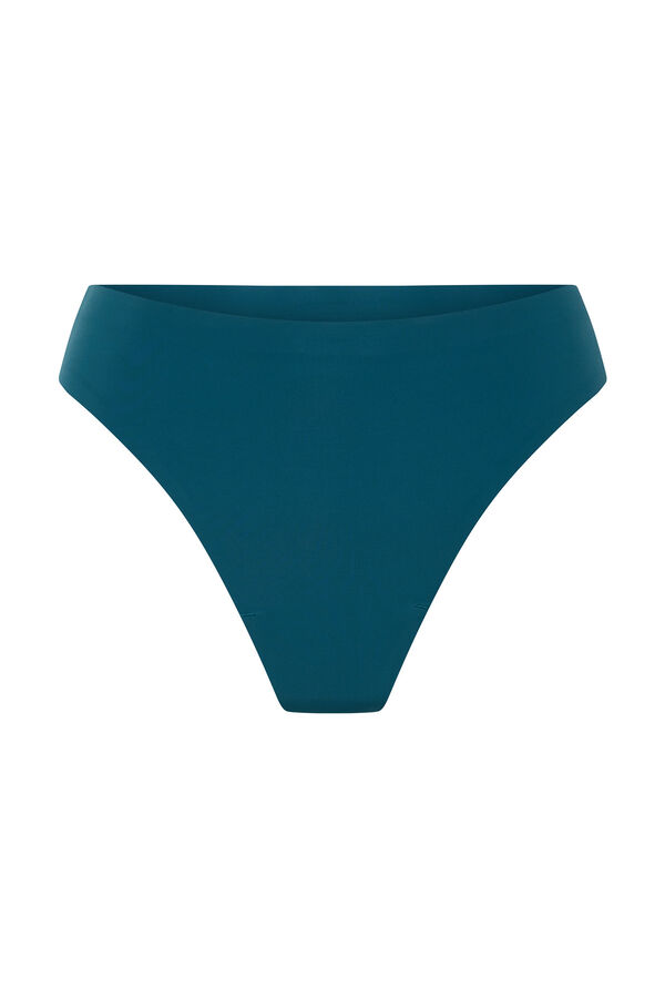 Modibodi Seamless Menstrual Thong Moderate Flow Blue Plava