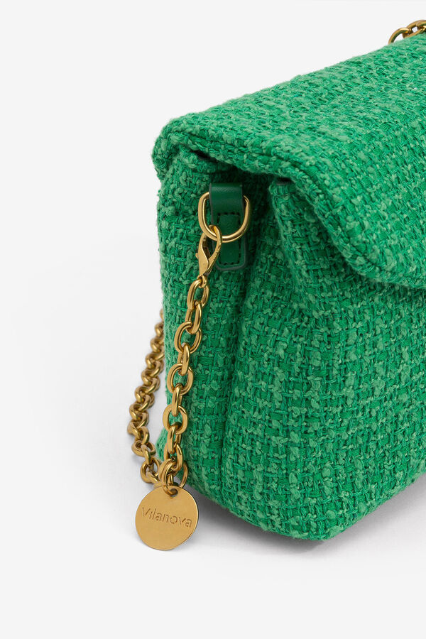 Womensecret Tweed crossbody bag green