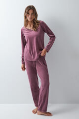 Women'secret Pyjama long bordeaux rouge