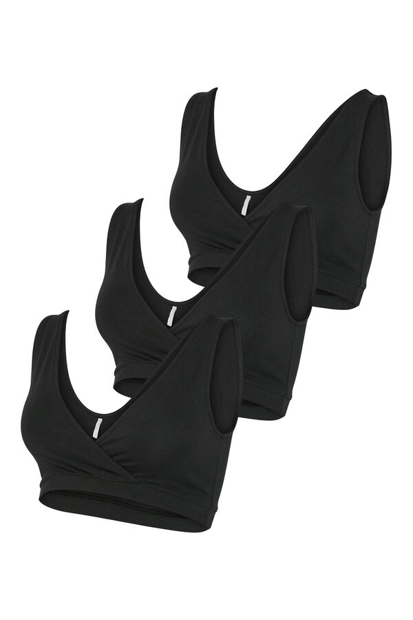 Mamalicious Seamless maternity breastfeeding bras Crna