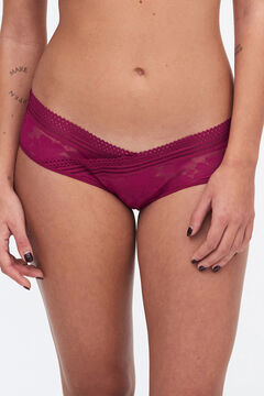 Womensecret Marta boyshort panty in floral lace and tulle  pink