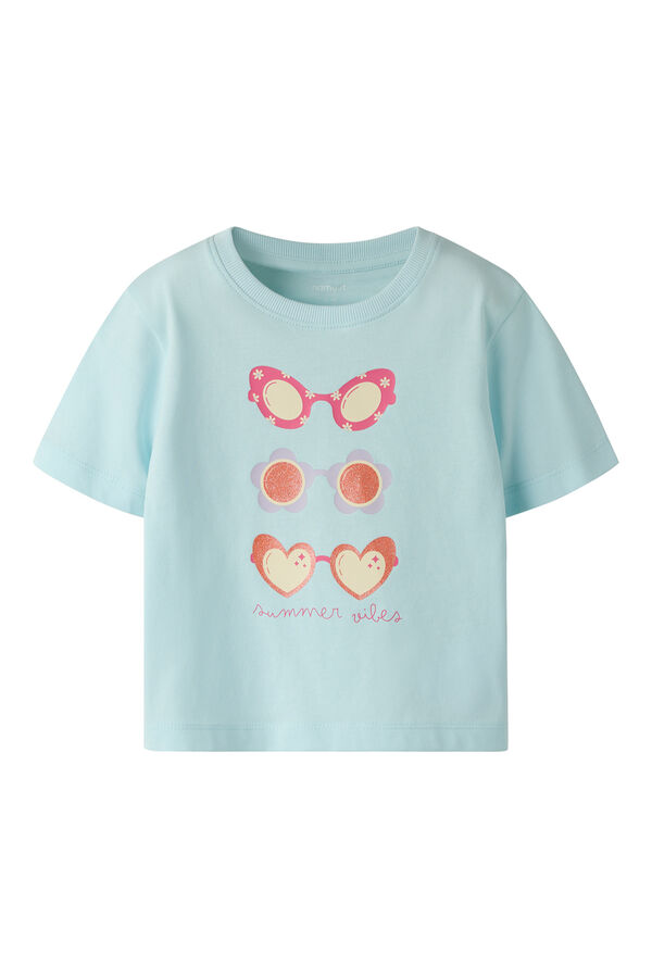 Name it Kurz&auml;rmeliges M&auml;dchen-T-Shirt Blau