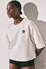 Women'secret T-shirt imprim&eacute; "Club del Mar" en molleton blanc beige