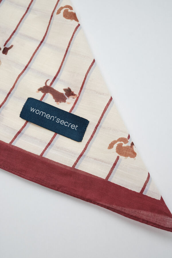 Women'secret Len&ccedil;o bandana para c&atilde;es branco