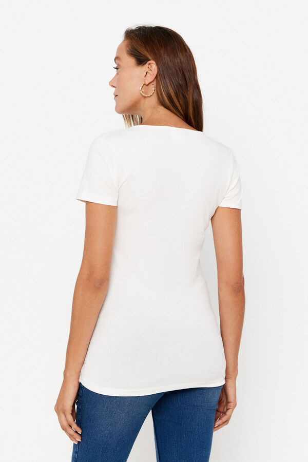 Womensecret Regular fit T-shirt with V-neckline Plava