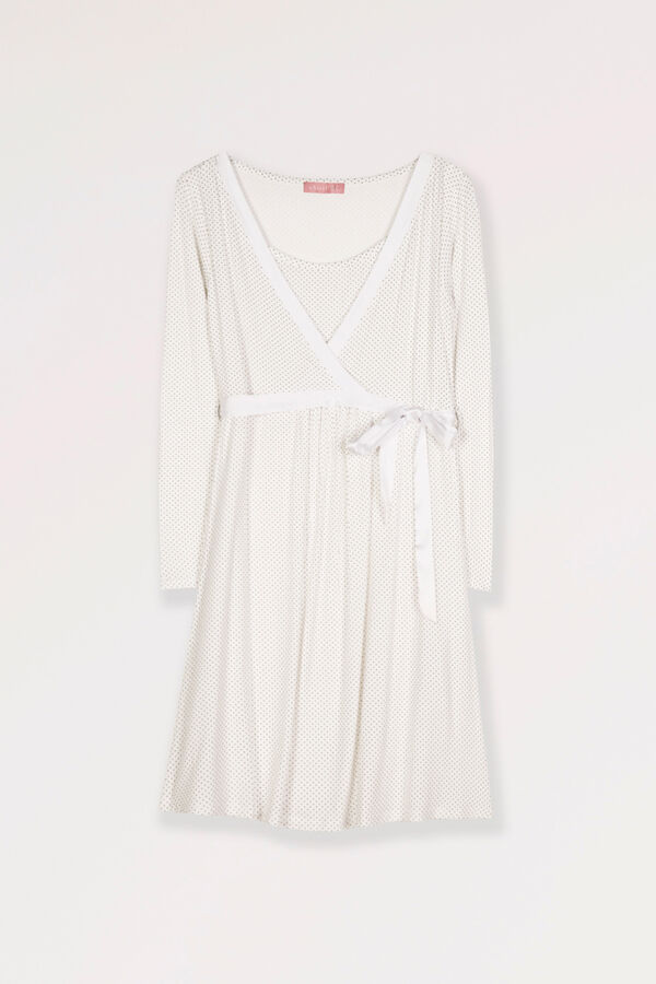 Ohma! Camis&oacute;n Lactancia Con Estampado De Corbatero blanco