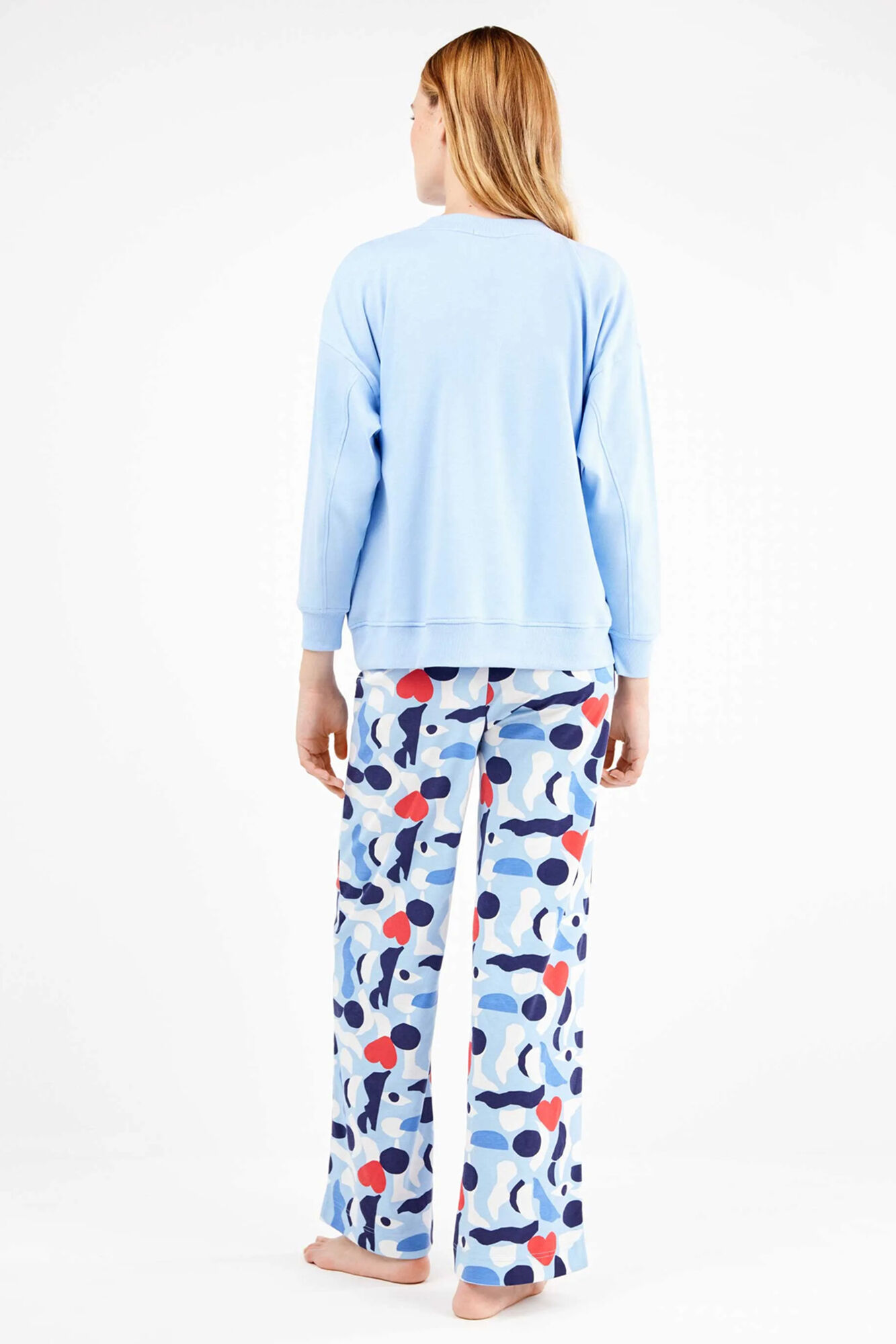 Gisela Conjunto pijama en punto interlock motivos corazones