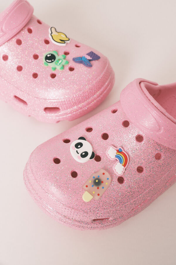 HI&BYE Bright pink rubber platform clog pink