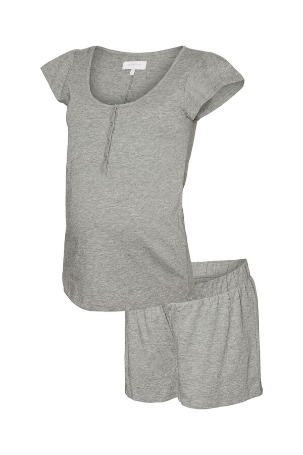 Mamalicious Pack of 2 maternity and breastfeeding vest tops grey