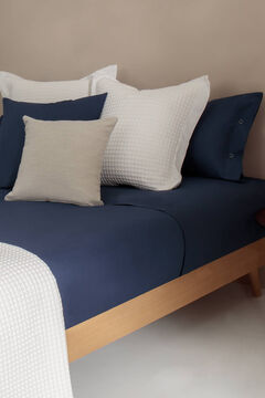 Womensecret Bettlaken Bio-Baumwolle. Bett 135-140 cm. Blau
