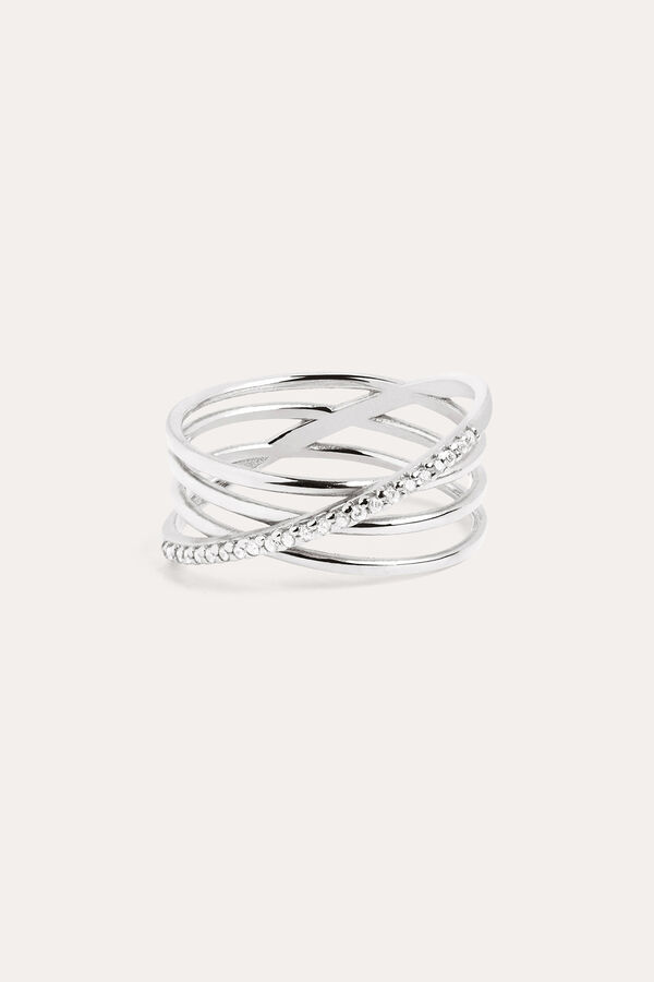 Womensecret Ring Comete Silber Grau