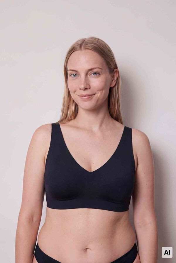 Women'secret Black microfibre bra DREAMY PLUS black