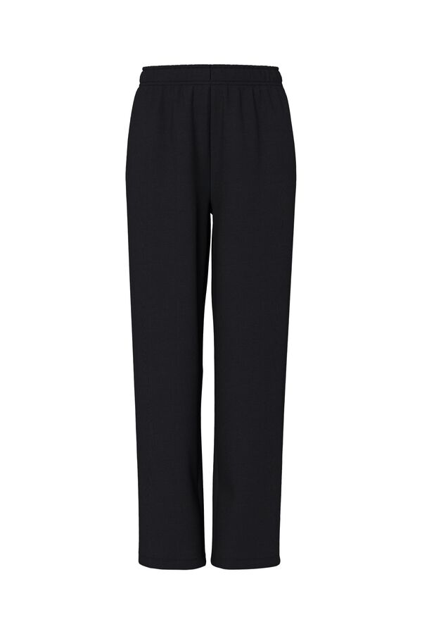 Pieces Gerade geschnittene Sporthose Schwarz