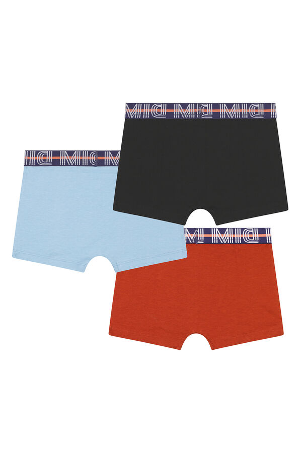 DIM Pack de 3 boxers de ni&ntilde;o con cintura el&aacute;stica Cotton Strech estampado