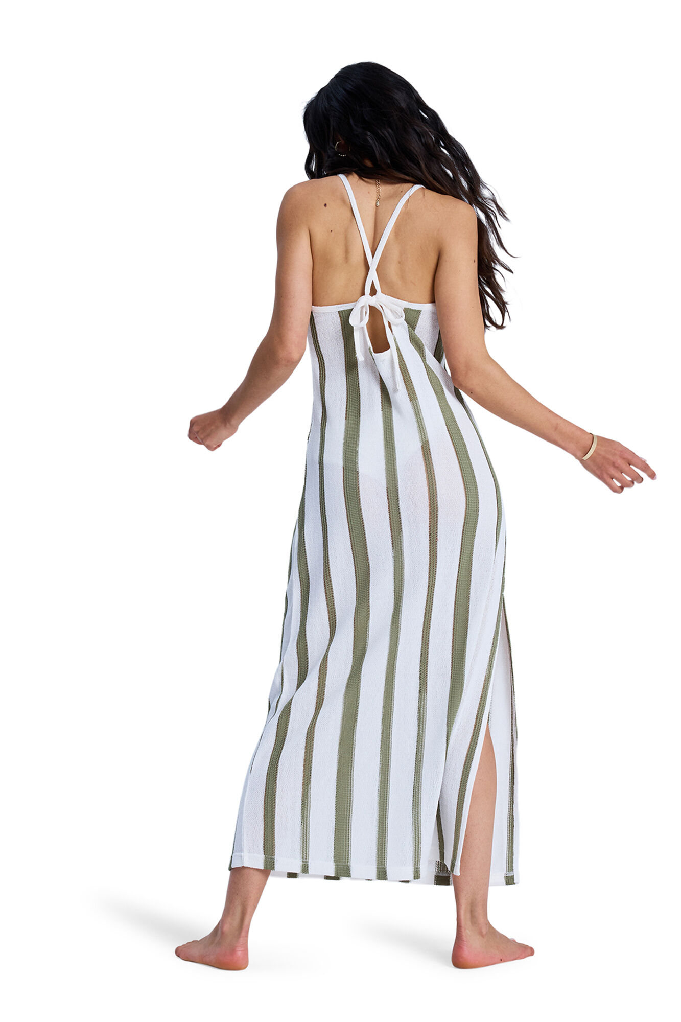 Roxy Vestido tirantes largo rayas playa 