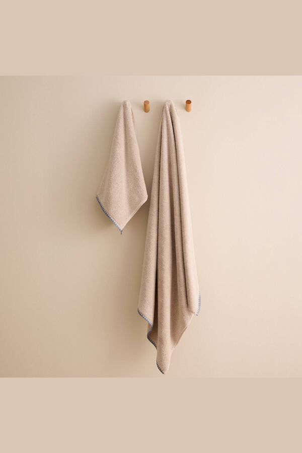 Textura Badetuch mit Ziersteppung Braun