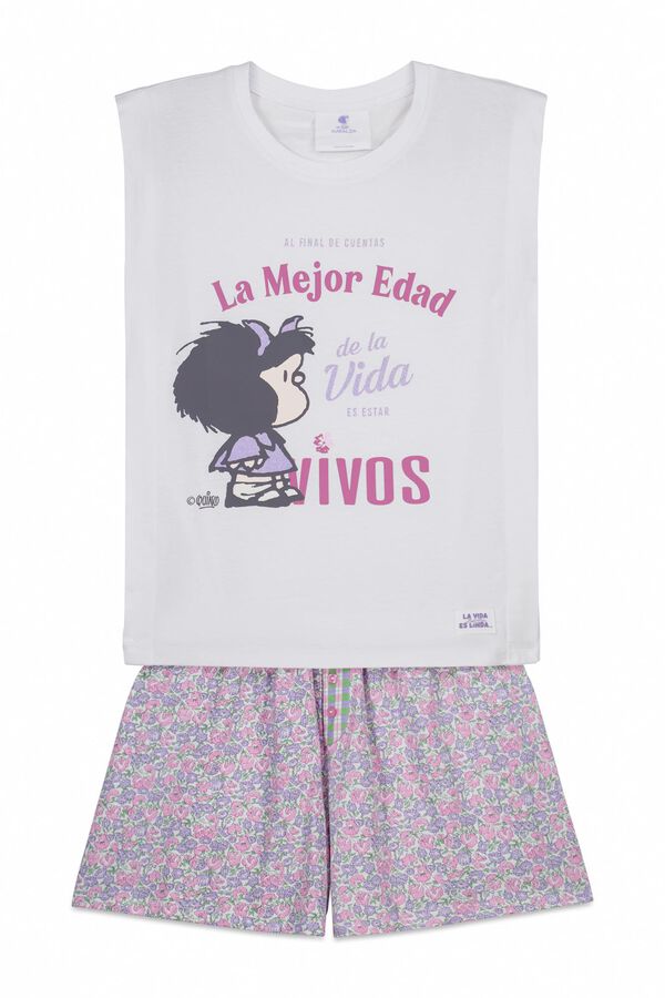 Women'secret Mafalda cotton short pyjamas beige