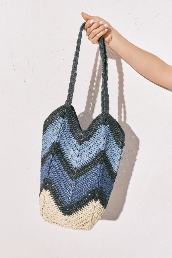 Women'secret Zig-zag paper bag blue