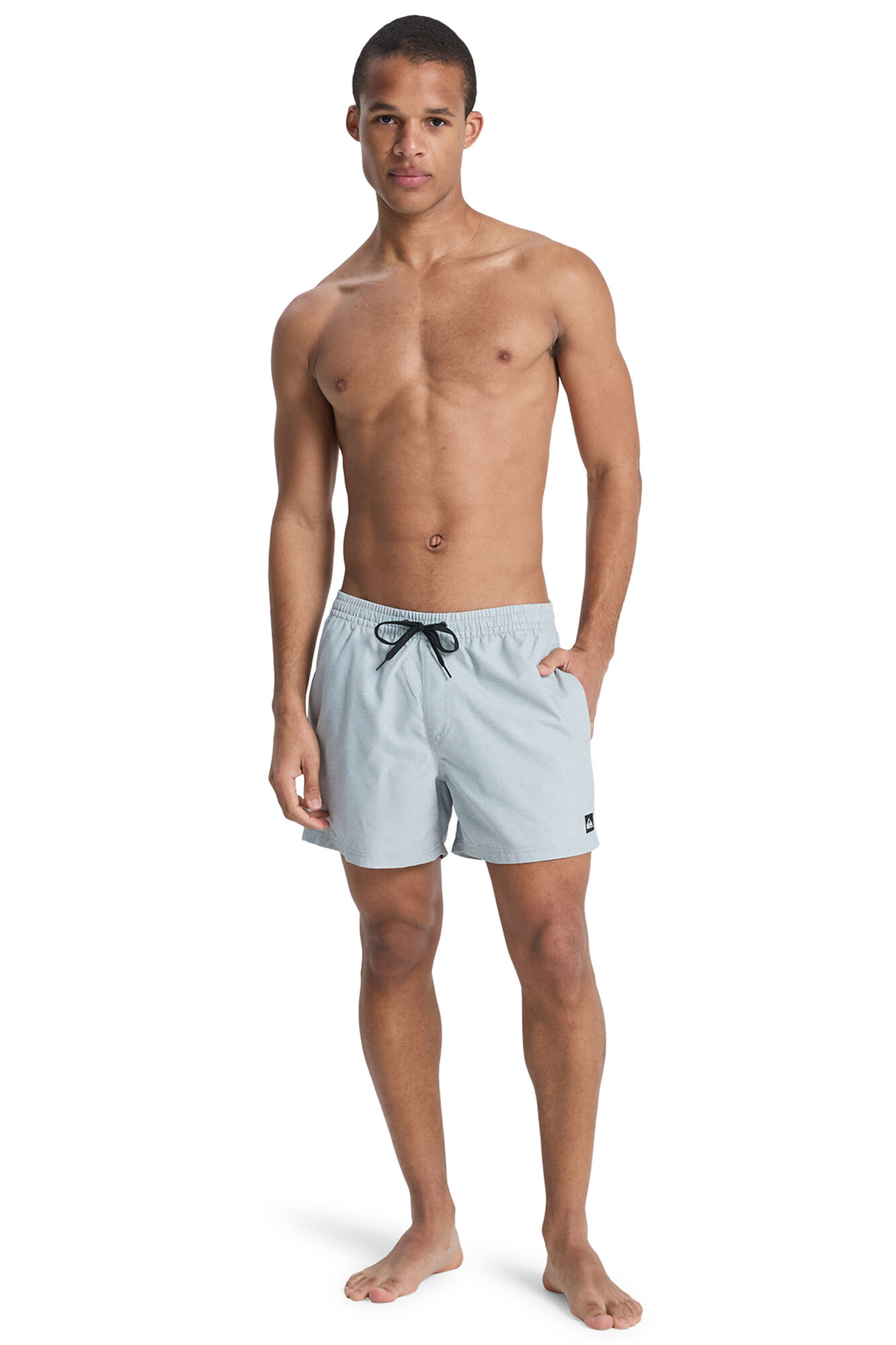 Quiksilver Einfarbige kurze Badeshorts mit Kordelzug