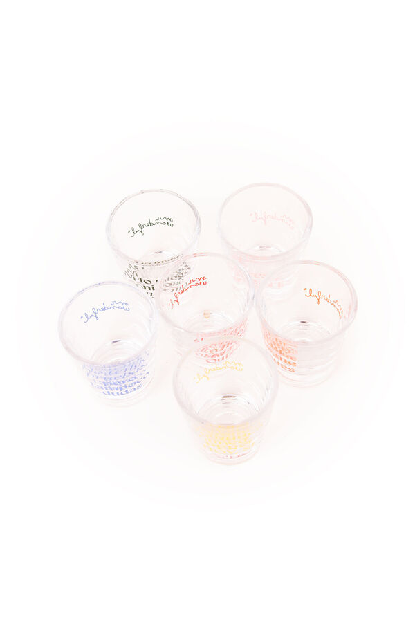 Mr. Wonderful Set of 6 shot glasses for endless toasting printed
