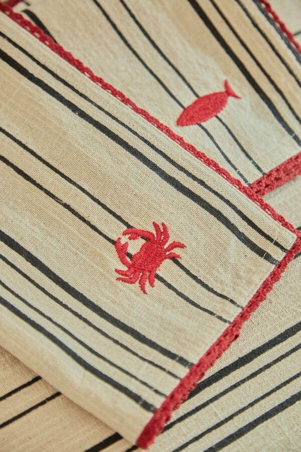 Calma House Set of 2 Leucate cotton napkins blue