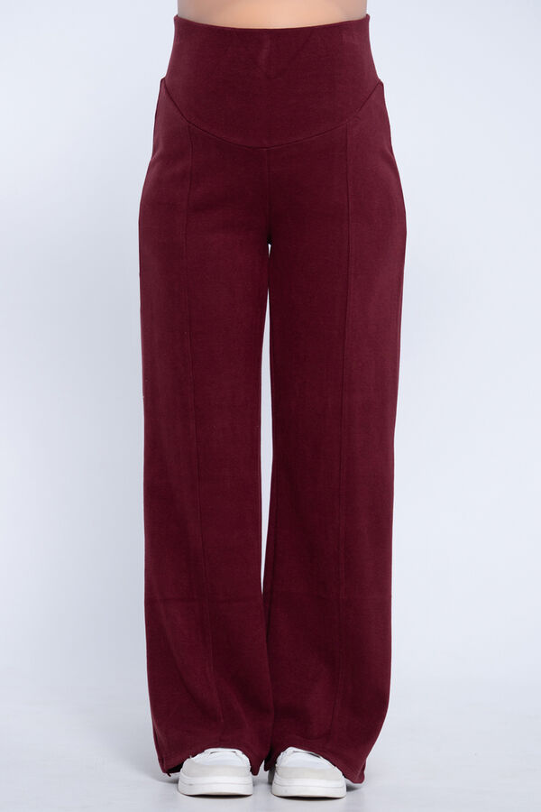 Ohma! Maternity wide-knit trousers red