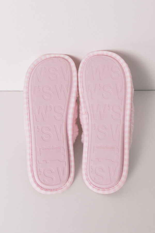 Women'secret Faux shearling Snoopy slippers pink