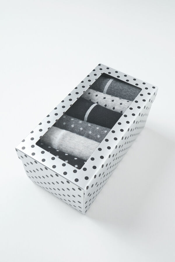 Women'secret Pack 6 polka-dots and lurex print socks printed