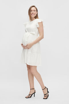 Womensecret Vestido corto de algodón maternity white