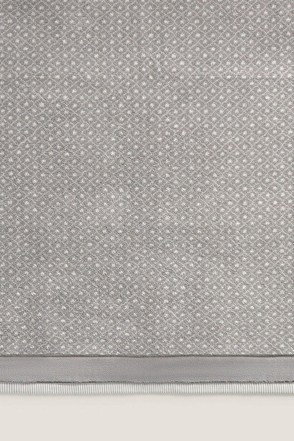 Textura Toalha de algod&atilde;o turco em jacquard cinzento