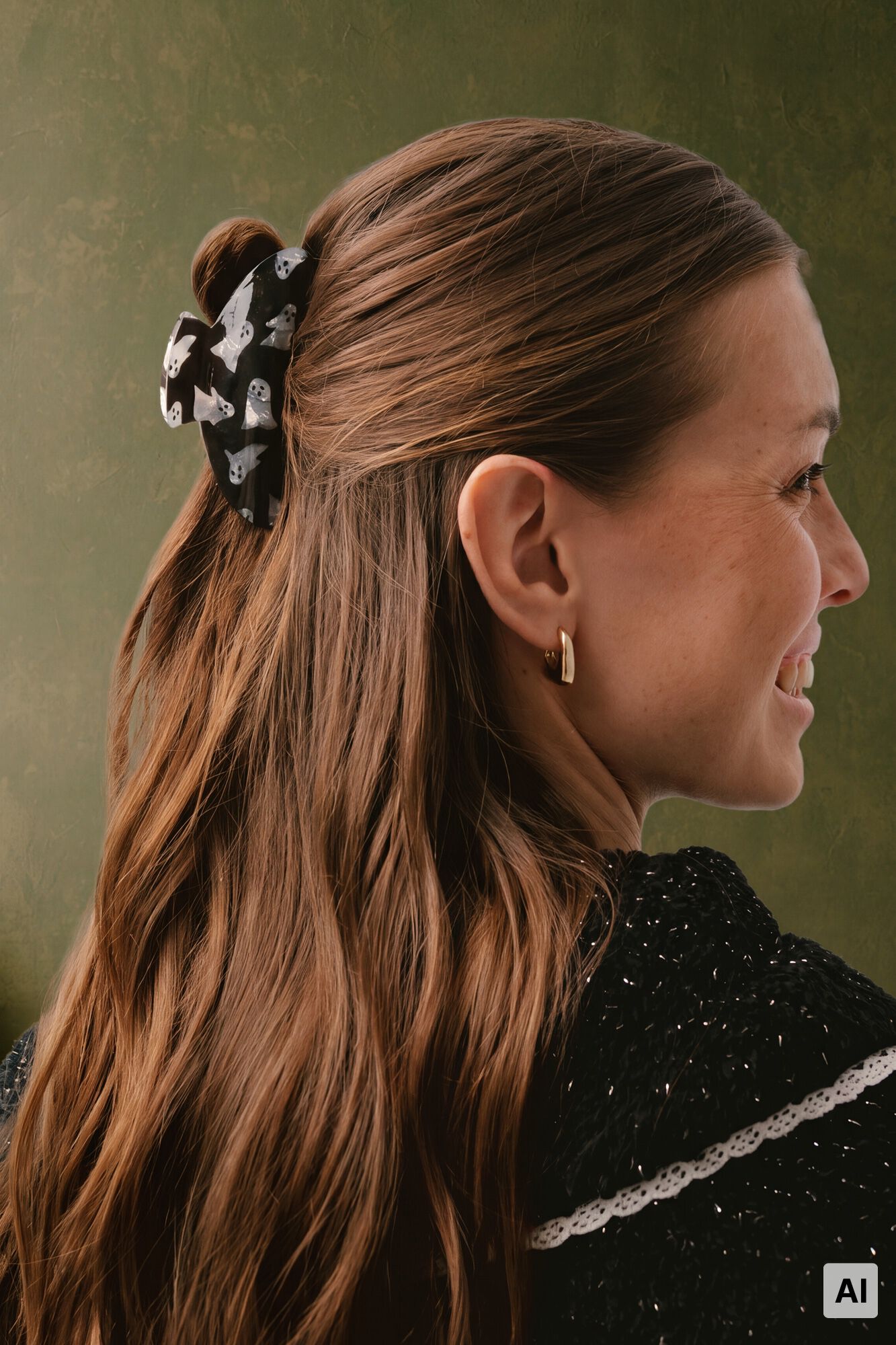 Women'secret Black Halloween hair clip