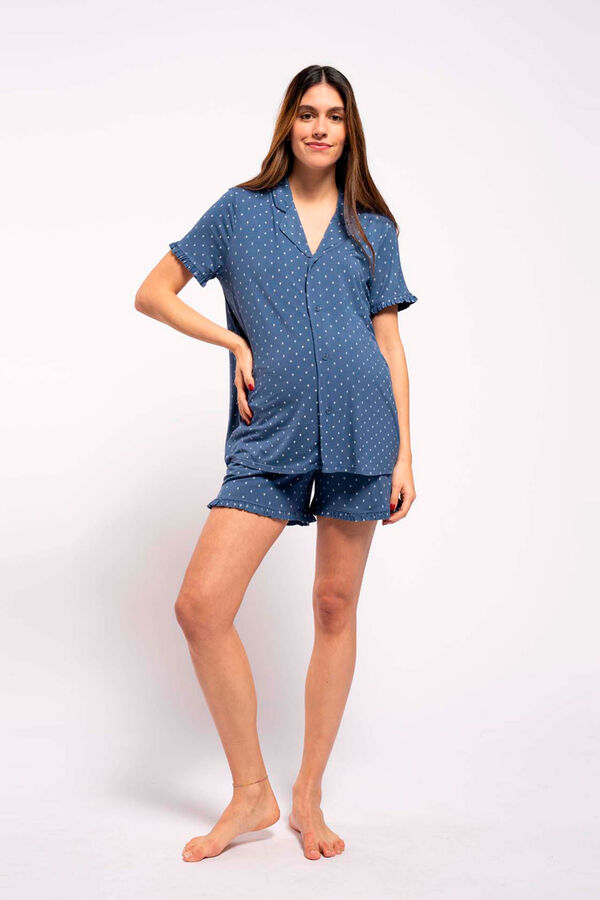 Womensecret Tie style print nursing pyjama suit set S uzorkom