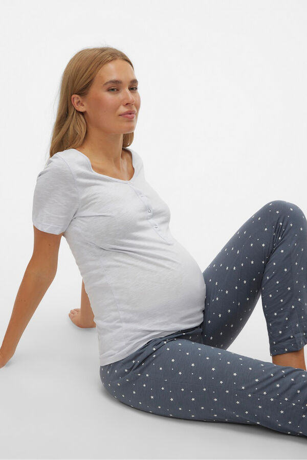 Mamalicious Pijama largo maternity y lactancia gris