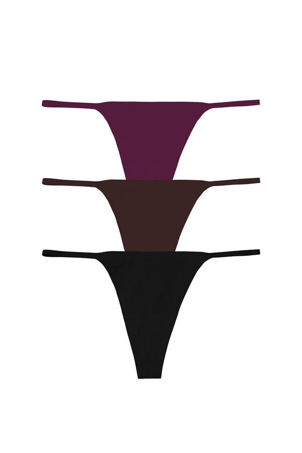 Black Limba Jane panty pack beige