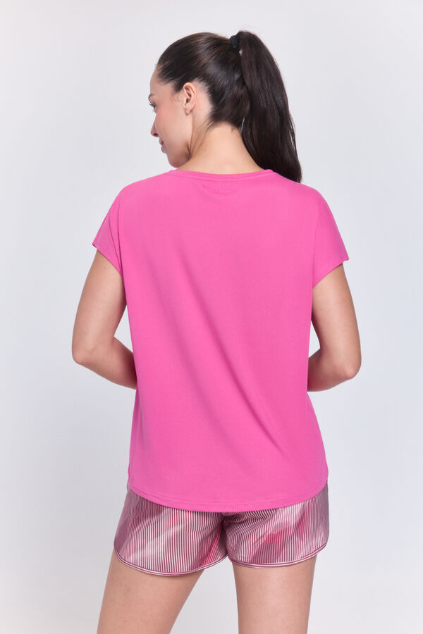 Only Play Camiseta manga corta soft fucsia
