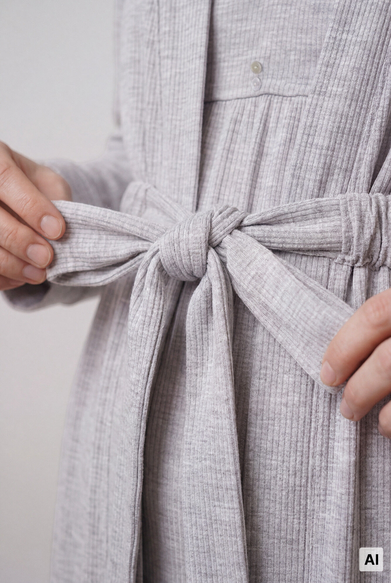 Women'secret Grey belted midi robe