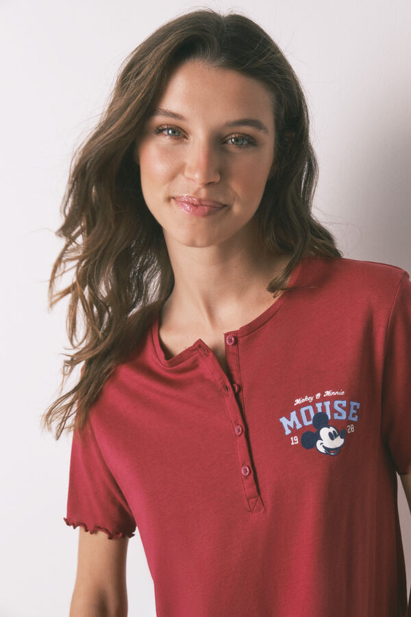 Women'secret Red Mickey cotton long pyjamas red