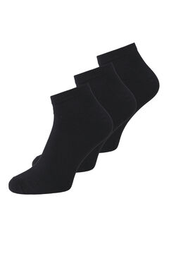 Womensecret Pack de 3 calcetines cortos negro