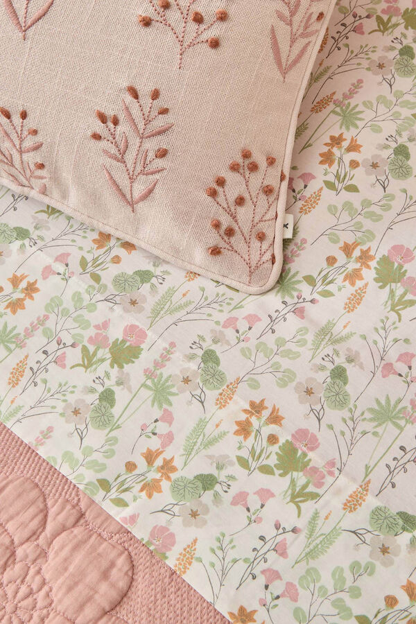 Womensecret Floral cotton sheet Kaki