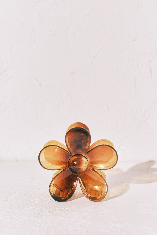 Women'secret Brown flower-shaped hair clip nude
