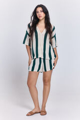 Pieces Shorts punto algod&oacute;n blanco