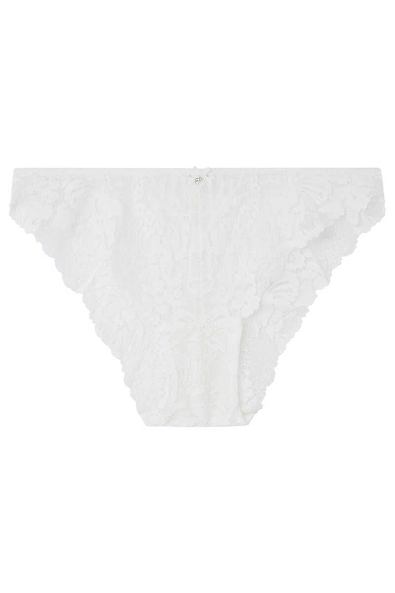 Womensecret Classic white microfibre and lace panty white